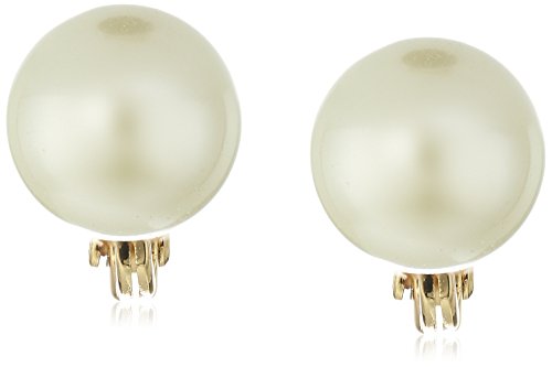 Image of Anne Klein Women's Pearl Stud Earrings, Layered Statement Fashion Jewelry for Everyday and Evening Wear
