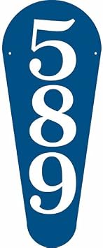 Comfort House Personalized Address Sign - Vertical Custom House Number Address Plaque for Wall or Optional Lawn Yard Stake Mount. - Large Numbers # P2633