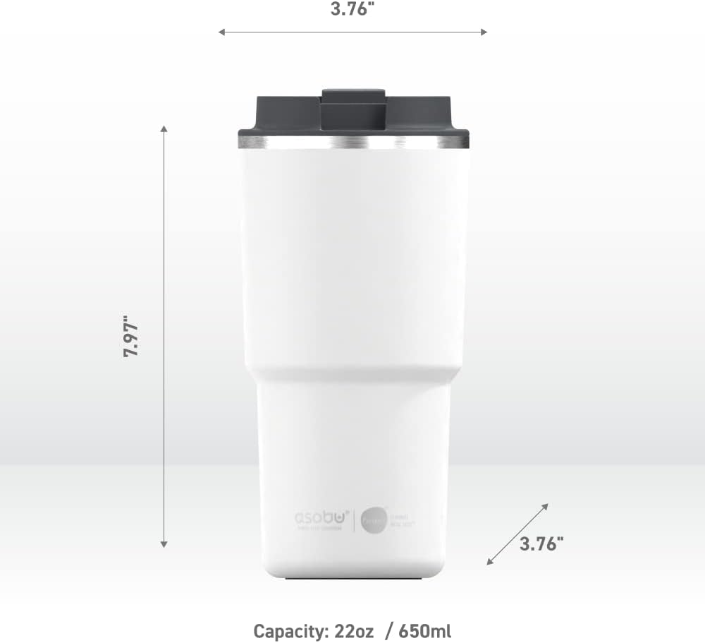 asobu 22oz Extra Large Ceramic-Lined Travel Mug with No Metal Taste-Keeps Flavors True - Double-Wall Vacuum Insulated Coffee Mug with Spill-Proof Pop-Open Lid for Hot Drinks - Image 6