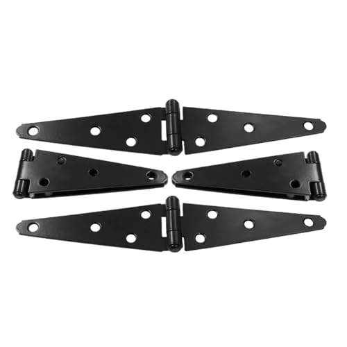 Bisagras de puerta de acero inoxidable resistentes con cierre automático, paquete de 2 bisagras de correa reversibles con tornillos para vallas, puertas de madera, puertas de armario y uso al aire