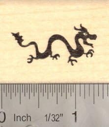 Small Chinese Dragon Rubber Stamp