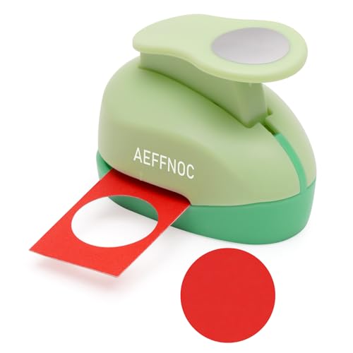 AEFFNOC 1 Inch Circle Hole Punch, Circle Punches, Circle Hole Puncher, One Punch, Circle Cutter, Craft Lever Punch, Hole Punch Shapes, Circle Paper Punchers for Crafts, DIY Arts, Green