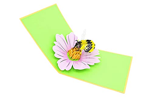Poplife Honey Bee 3D Pop Up Mother’s Day Card - Gardener’s Birthday, Happy Anniversary, Valentine's Day, Congratulations, Get Well Soon - For Wife, Mom, Grandma, Friend, Daughter, Sister #TOP1