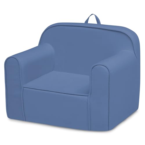 Image of Delta Children Cozee Chair -Foam Kids Chair for Ages 18 Months and Up, Indigo