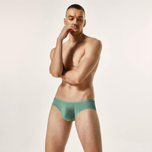 HOOFESAN Men's Underwear Micro Modal Bikini Briefs Low Rise Half Back Coverage Silky Touch Underpants Multipack