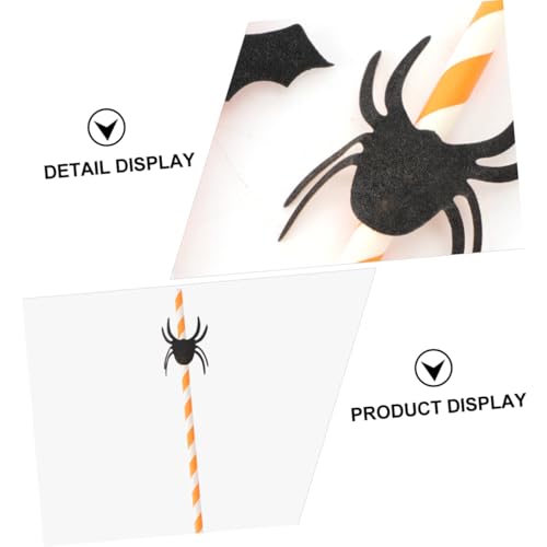 Pitillos de papel temática Halloween 50 pcs miniatura 3