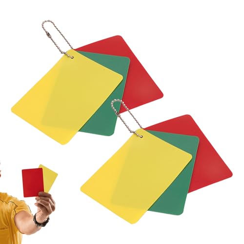 Genérico Referee Penalty Cards | Refereeing Game Accessories,Red Yellow Green Penalty Cards,for Game Competition Training Field Playground Sports