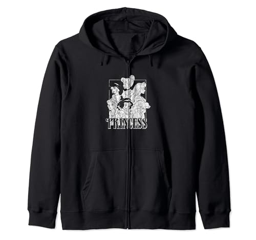 Princess Zip Hoodie Disney Princess portrait grunge pour vos sorties weekend