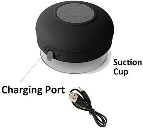 Miniatura 6 de Altavoz de ducha Bluetooth resistente al agua, altavoz portátil inalámbrico manos libres con micrófono integrado, 4 horas de tiempo de reproducción,