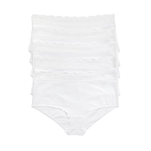Image of Marks & Spencer Women's 5 Pack Cotton Lycra & Lace High Rise Short