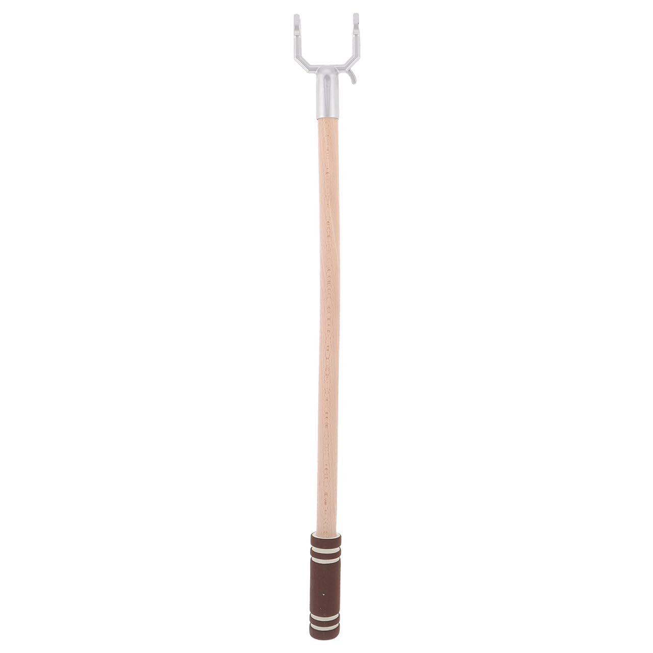 Amosfun Wooden Drying Fork Laundry Support Rod Washing Line Prop Garment Reach Tool with Non Slip Grip Natural Wood Clothesline Accessory 23.03 Inch