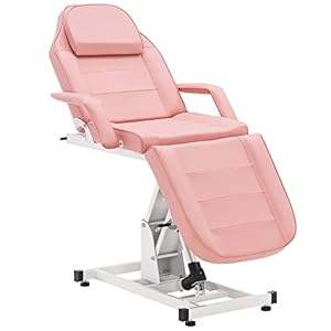 BarberPub Salon SPA Massage Bed Tattoo Chair Facial Adjustable Table Beauty Equipment 0100 (Pink)