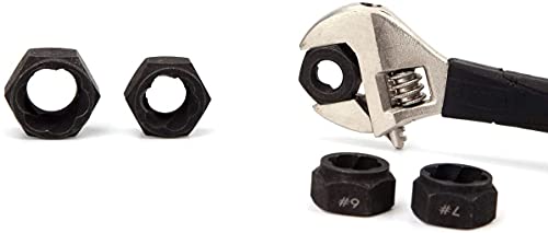 10 Pieces Nut Remover Extractor Tool Easy Out Bolt Extractor Set, 9-19mm Nut Screw Extractors Removal Set Broken Bolt Extractors Socket With Storage Case