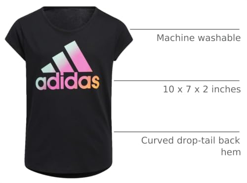 Image of adidas Girls' Short Sleeve Scoop Neck Tee T-Shirt