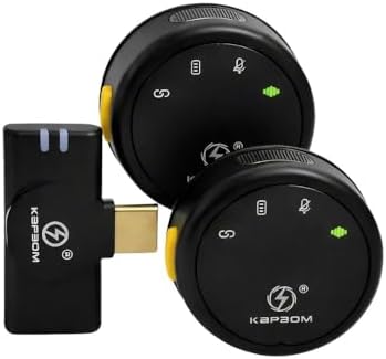 Microfone de Lapela Sem Fio Tipo C com Bluetooth Duplo com 2 Micr...