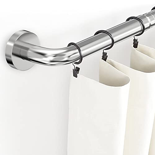 Misounda Barra de cortina de acero inoxidable 304 para dormitorio, salón, balcón Cover