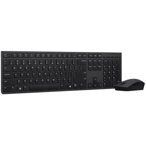 Image of Lenovo Professional Wireless Rechargeable Combo Keyboard and Mouse-US English