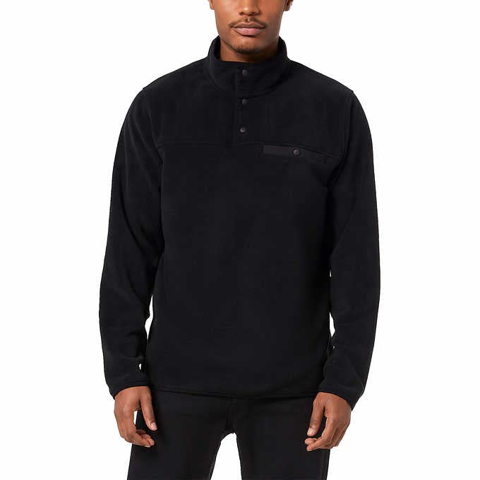 32 Degrees Men’s Quarter Snap Pullover (XL, Black)2