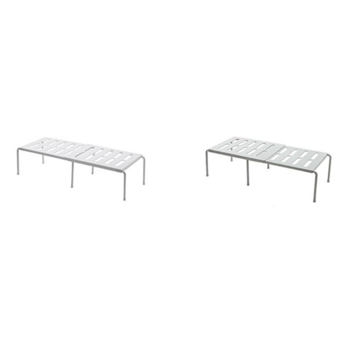 Gain de place maison étagère de rangement empilable plastique pour petit placard