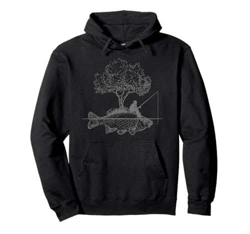 Pêche Poisson Carpe Pêcheur Cadeau Vintage Sweat à Capuche