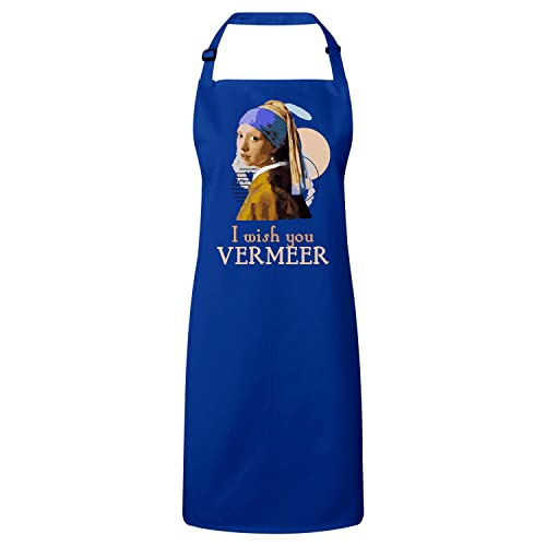 Tablier cuisine premium bleu protecteur et résistant humour Vermeer