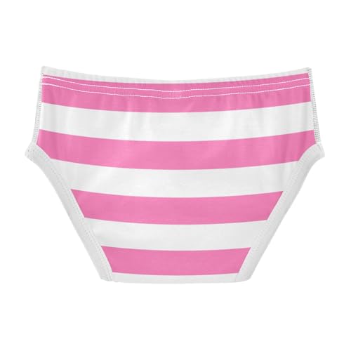White Pink Stripe Toddler Boy's Underwear 2T2