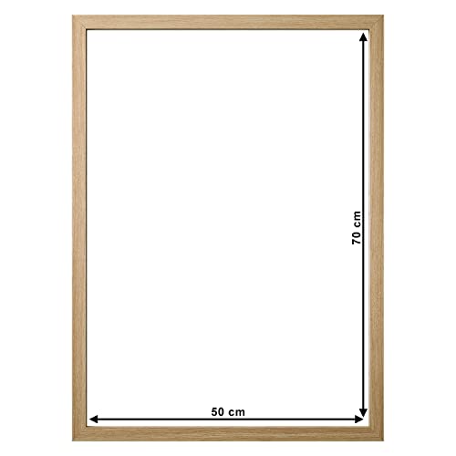 Fabian Clarke London® Large 50x70cm Modern Oak Wooden Picture Photo Frame Ideal for Prints and Posters Hang Portrait or Landscape