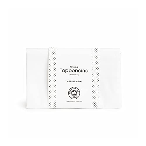 The Topponcino Company | Extra Cover Only | Insert Sold Separately | Fits All Topponcinos from The Topponcino Company | 100% Natural Cotton | Machine Washable (Pure White)