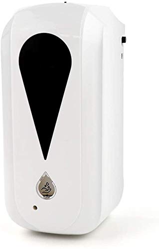 Naack Máquina de desinfección de Manos sin Contacto, comercios bares restaurantes oficinas hogar Montado en Pared desinfectante Sensor automático capacidad 1,2 litros. Recargable sin pilas Cover