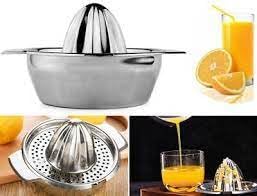 Image of S Cart Stainless Steel Orange Juice Maker Mosambi Juicer Manual Citrus Squeezer Pack of 1