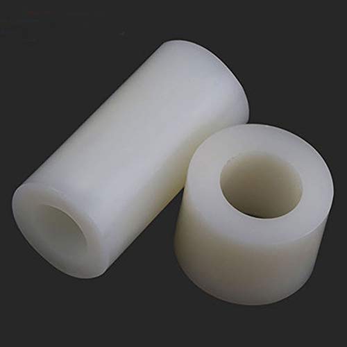 5Pcs M8 Insulatio Plastic mat Straight through nylon casing Gasket washer Round hole pillar body Spacer column 14mm OD 5-25mm L - (Inner Diameter: M8x12mm (5pcs))