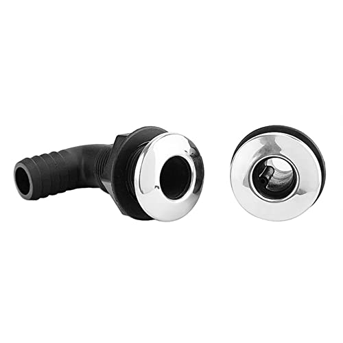 Image of for 20 /25mm Hose Marine Boat Nylon Thru Hull Fitting Connector 0 /90 Degree Straight /Bent Boat Drain Bilge Pump Plumbing Fittings Connector