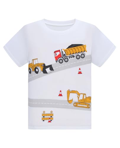 Demifill Toddler Boys 3 Pack Short Sleeve Boys Short T-Shirts Crew Neck T-Shirt Size 2-10Years3