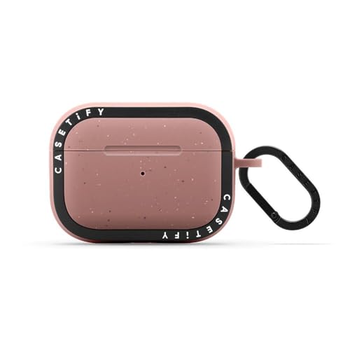 Étui AirPods Pro CASETiFY Bounce rose poudré mat avec anneau pratique