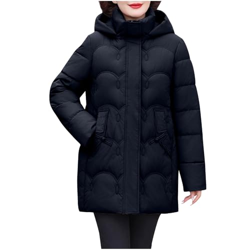 Manteau d'hiver pour femme veste matelassée chaude à capuche amovible