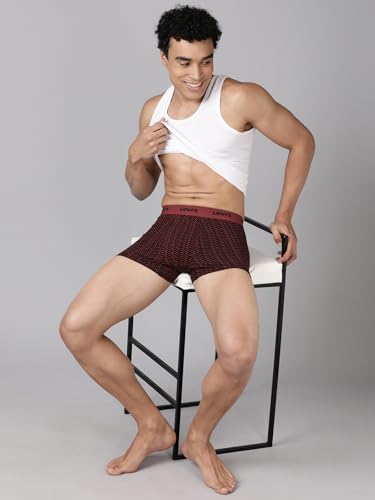 Image of Levi's 022 Trunk for Men | Cotton Stretch Fabric | Printed Men's Underwear | Anti-Roll Waistband | Extra Supportive Gusset | Functional Fly | No Ride-Up | Mid Length Fit | Tagless | Pack of 2