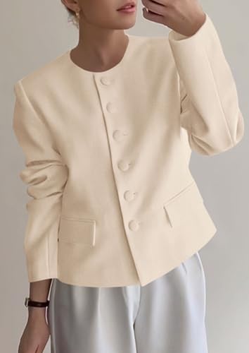 PRETTYGARDEN Women Blazers Business Casual Outfits 2025 Fall Fashion Long Sleeve Professional Office Work Suit Jacket Clothes3