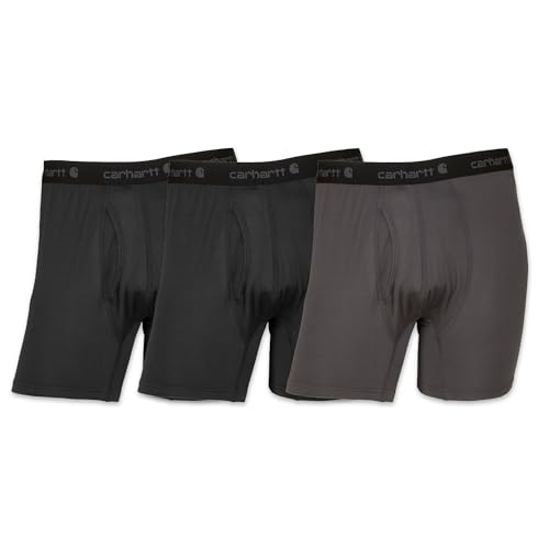 Carhartt Men's Stretch Synthetic Blend 5” Boxer Brief 3 Pack