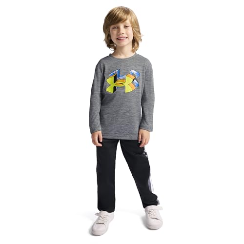 Image of Under Armour Boys' Long Sleeve Logo Graphic T-Shirt, Lightweight & Breathable, Relaxed Fit