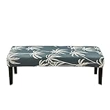  Yi Chen Doux Imprimé Housses De Banc De Salle à Manger Longue,Extensible Spandex Housse De Banc Anti-poussière Amovible Housse De Banc Chaise Housse Tabouret Protecteurs De Banc-AX