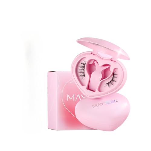MAYSEENマグネット式つけまつ毛 新クリップ一体型ハート つけまつげナチュラル 磁気まつげ で話 接着剤不要 無料クリップ・ジェル ふんわり 初心者 再利用これらの天然まつ毛はアイメイクに最適で、再利用可能で、接着剤も必要ありません (ナチュラル-10