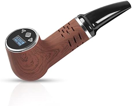 Dry Herb Vaporizer Herbal Vaporizer with a Cool Pipe Shape with a Pure Taste (Red Wood)