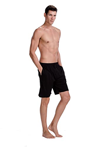 CYZ Men's Sleep Shorts - 100% Cotton Knit Sleep Pajama & Lounge Wear3