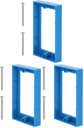 Image of Single Gang Receptacle Outlet Box Extenders 1 /2 inch,Include 2Screws (6-32 x 1.25),Electrical Outlet Extender for Electrical Outlet Box & Electrical Outlet Switches, Blue (Pack of 3)