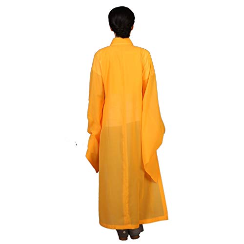 DGXIN Unisex Monk Kungfu Robe Lay Buddhist Summer Long Gown2
