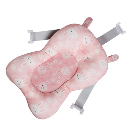HUSHUI Cojín de Baño para bebé, Suave, Ajustable, Antideslizante, Flotante, Tamaño de Viaje (Rosa)