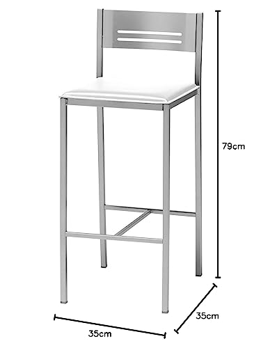 Tabourets haut de cuisine 60 cm blancs pour îlot central convivial