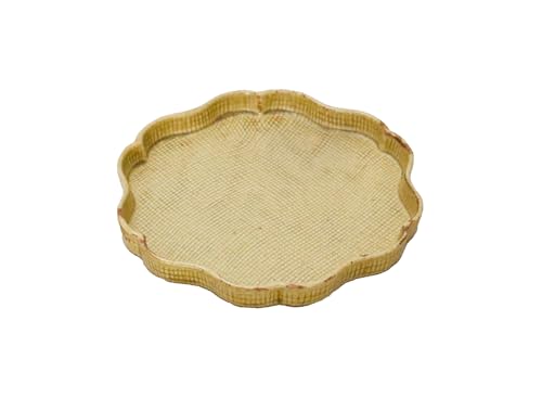 取り皿 小皿 花皿 美濃焼 直径11.5cm×高さ1.3cm 1枚 超軽量 60g 電子レンジ 食洗機対応 【美濃文山窯の職人が料理人に思いを込めて、手作業で作った】 陶器 おしゃれ 花形 小さい プレート 皿 キハダ