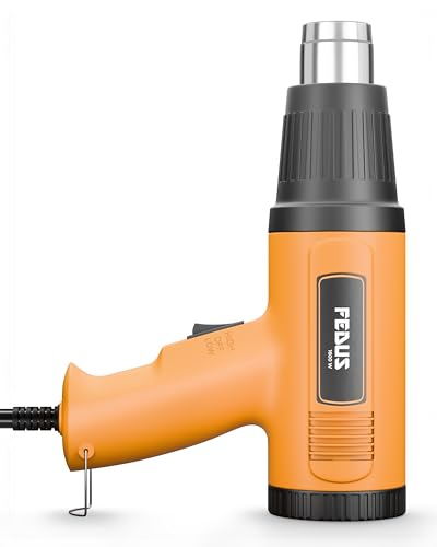 Image of FEDUS Heat Gun Hot Air Gun Temperature Machine 1600W, 2 Temp Settings Great for industrial use & Crafts, Removing & Drying Paint, Shrink Tubing /Wrapping Packing, Bend Plastic Pipes, Epoxy Resin