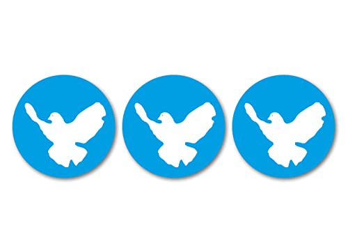 PREMIUM Aufkleber Peace Sticker Friedenstaube Set Auto Vespa Camper Wohnmobil Motorrad Waschanlagenfest Witterungs- und UV-beständig